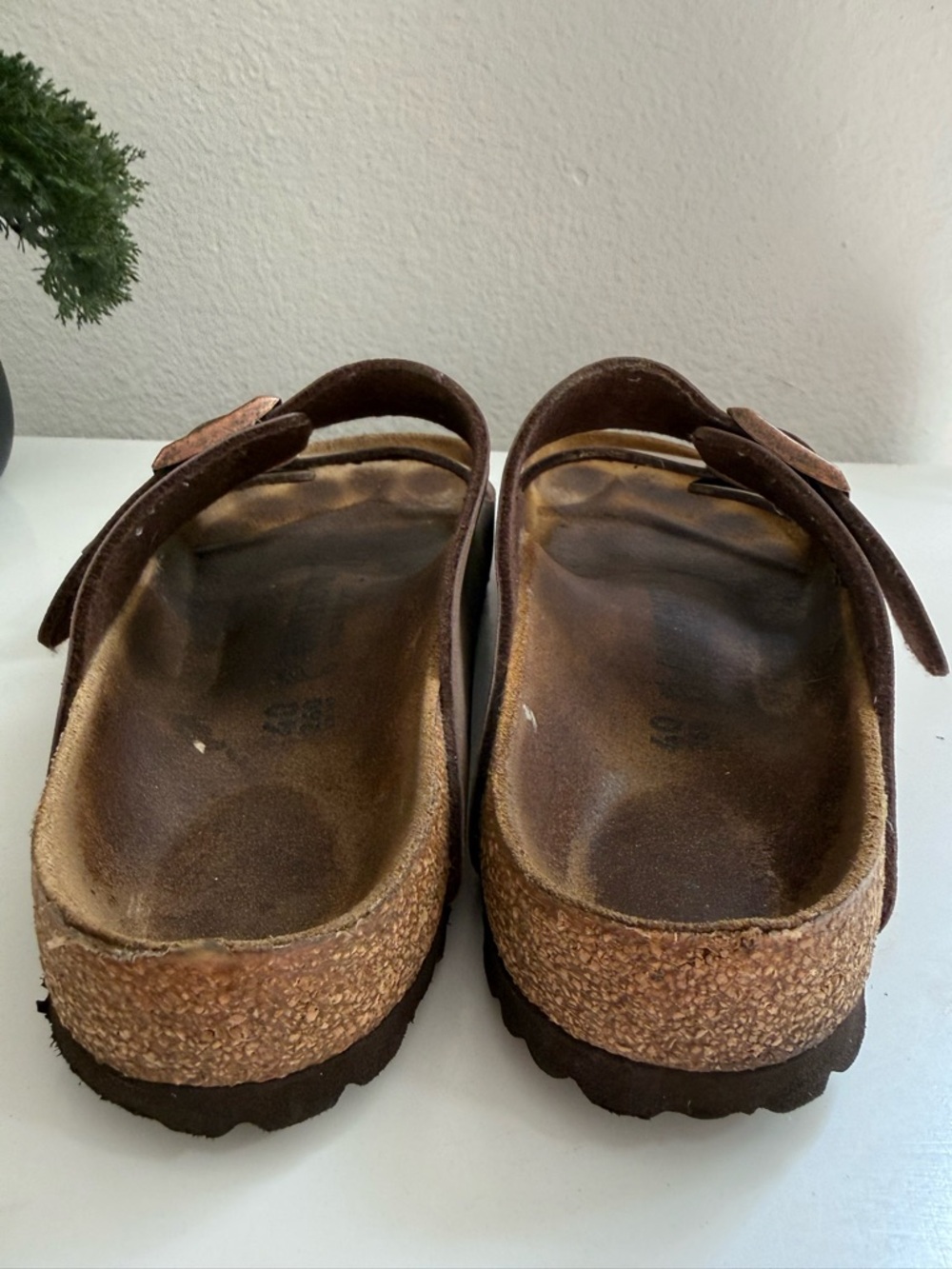 Birkenstock Arizona Brown Two-Strap Sandals - Picture 7 of 8